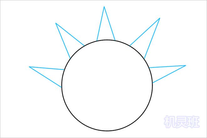 怎么一步一步简单教孩子画太阳简笔画(步骤图解)2