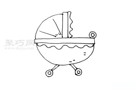 如何画婴儿车最简单 来学婴儿车简笔画画法