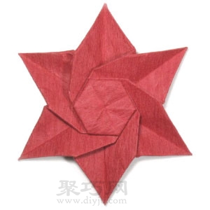 折纸一品红花折法图解