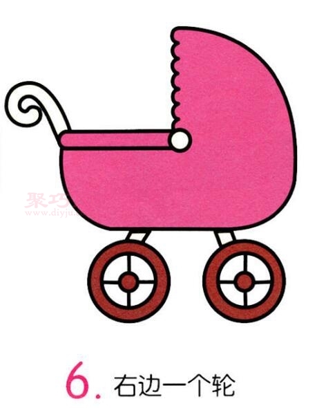 婴儿车画法第6步
