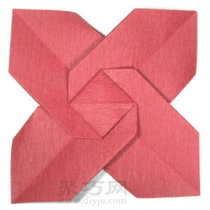 一品红花折纸怎样折