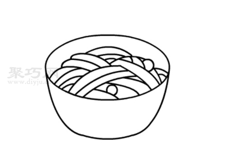 一碗面条怎么画最简单 一碗面条简笔画教程