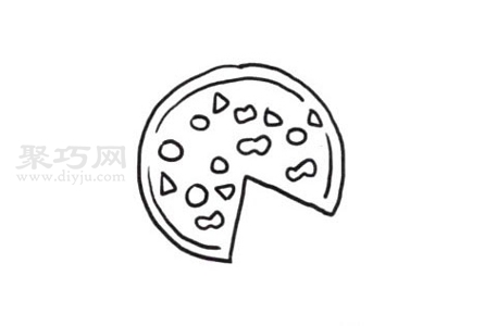 如何画披萨简单又漂亮 披萨简笔画画法
