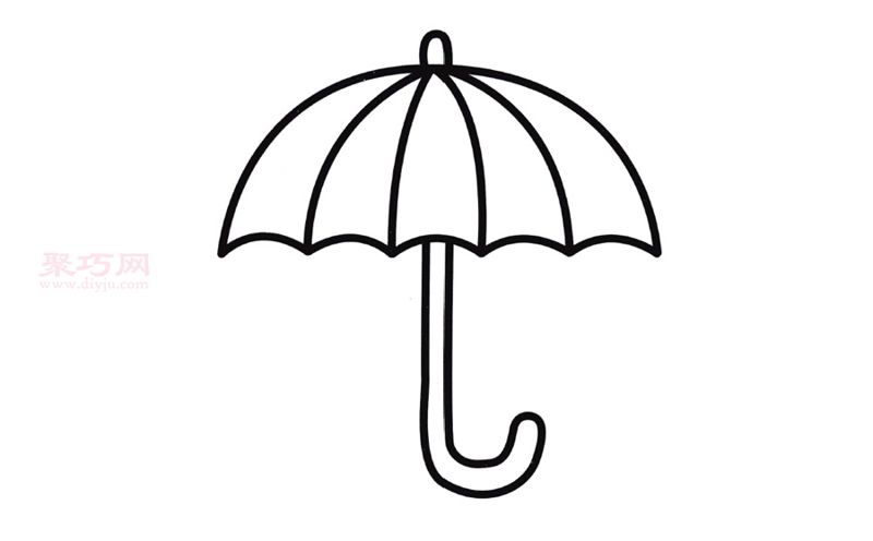 小雨伞怎么画好看又简单 小雨伞简笔画教程