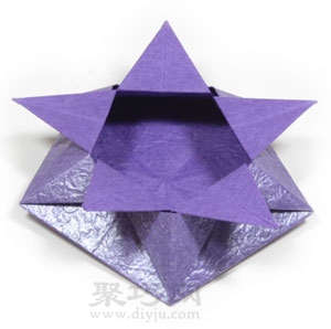 手工折纸五角星盒子教程图解