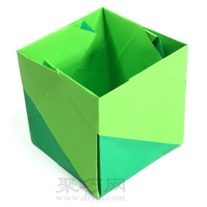 立体收纳盒折纸方法
