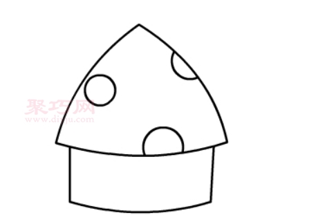 蘑菇房子画法第3步