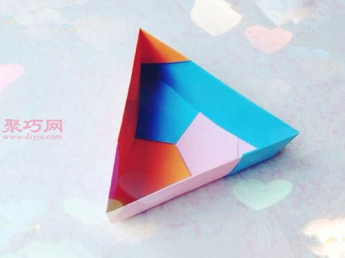 三角形盒子折法图解 如何折纸三角形收纳盒
