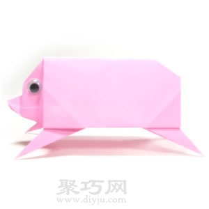 简单的折纸猪简单图解
