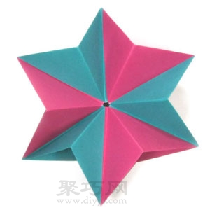 手工折纸立体星星折法图解