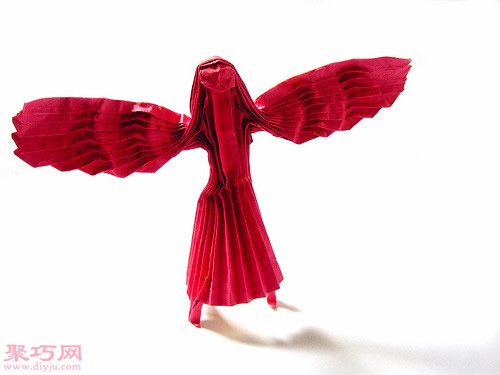 美轮美奂的3D立体折纸大全 天使、玫瑰花、高跟鞋
