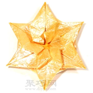六角螺旋星折纸方法