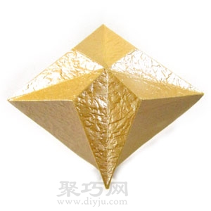手工折纸3D四角星教程图解