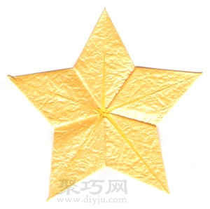 手工折纸五角贝壳星折法图解