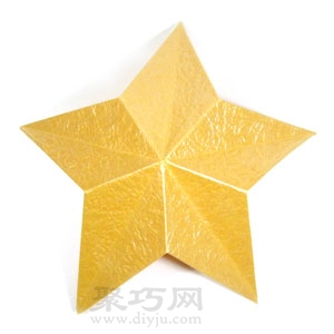 手工折纸五角立体星星教程图解