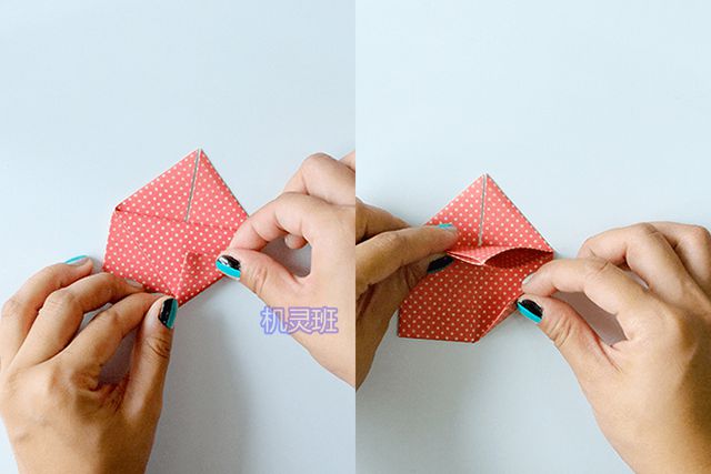 怎么用长方形纸简单折纸立体小爱心(步骤图解)１１