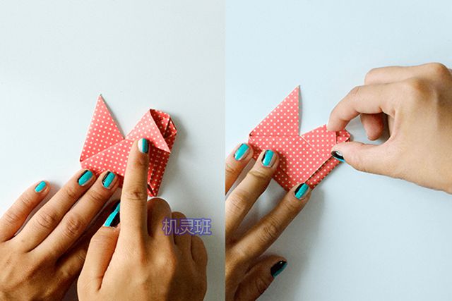 怎么用长方形纸简单折纸立体小爱心(步骤图解)１３